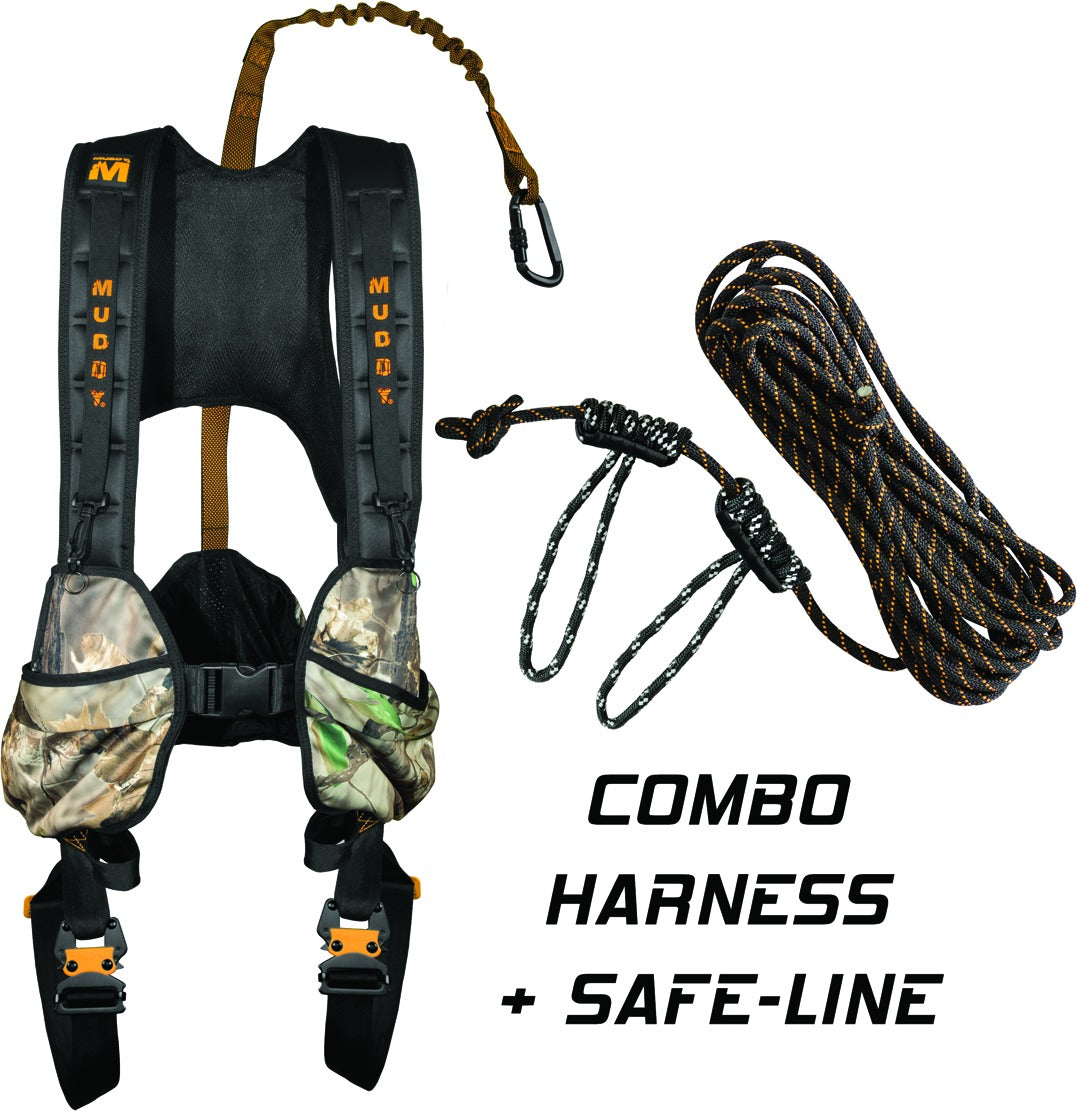 Muddy MSH600SMC CrossOver Combo Treestand Safety Harness, Flexible