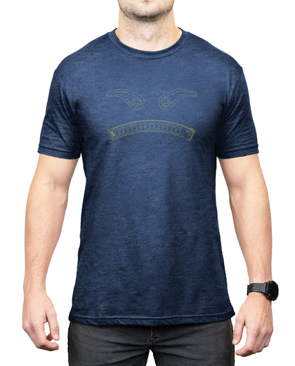 Magpul MAG12684113X Magmouth Navy Heather Cotton/Polyester Short Sleeve 3XL