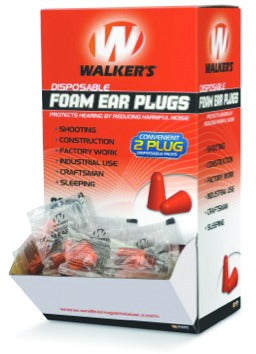 Walkers GWP-FOAMPLUG200BX Foam Ear Plugs, Orange, NRR 31dB, 200 Pair