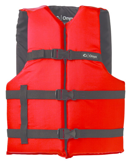 Onyx 103000-100-004-12 General Purpose Life Vest Adult PFD, Red