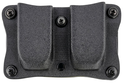 DeSantis Gunhide A87KJKKZ0 Quantico Double Mag Pouch OWB Black Kydex, Belt Clip Fits Belts Up To 1.50