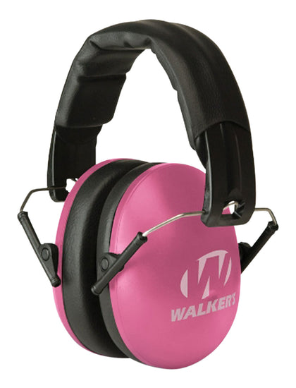 Walkers GWPYWFM2PNK Folding Muff 27 DB Over The Head Pink/Black Polymer Fits Youth/Women