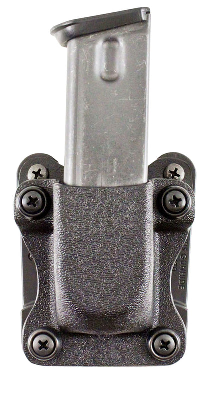 DeSantis Gunhide A86KJKKZ0 Quantico Single Mag Pouch OWB Black Kydex, Belt Clip Fits Belts Up To 1.50