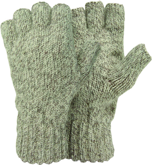 Hot Shot 20-226-1 Fingerless Ragg Wool Glove Lightweight Oatmeal