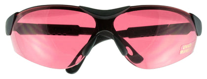 Walkers GWPXSGLVER Sport Glasses Elite Adult Vermilion Lens Polycarbonate Black Frame