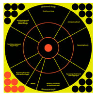 Birchwood Casey 34072 Shoot-N-C Reactive Target Bullseye Adhesive Paper Target 12" 100 Per Pkg