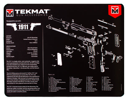 TekMat TEKR17XDMOD2 Springfield Armory XD MOD.2 Cleaning Mat Springfield XD Mod.2 Parts Diagram 11