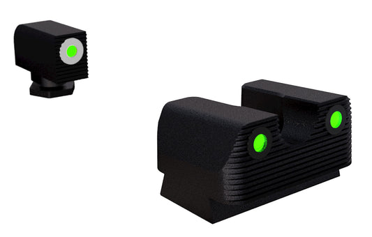 Rival Arms RA2A231G Night Sights For G42/G43/G48 Black | Green Tritium Orange Ring Front Sight Green Tritium Black Ring Rear Sight