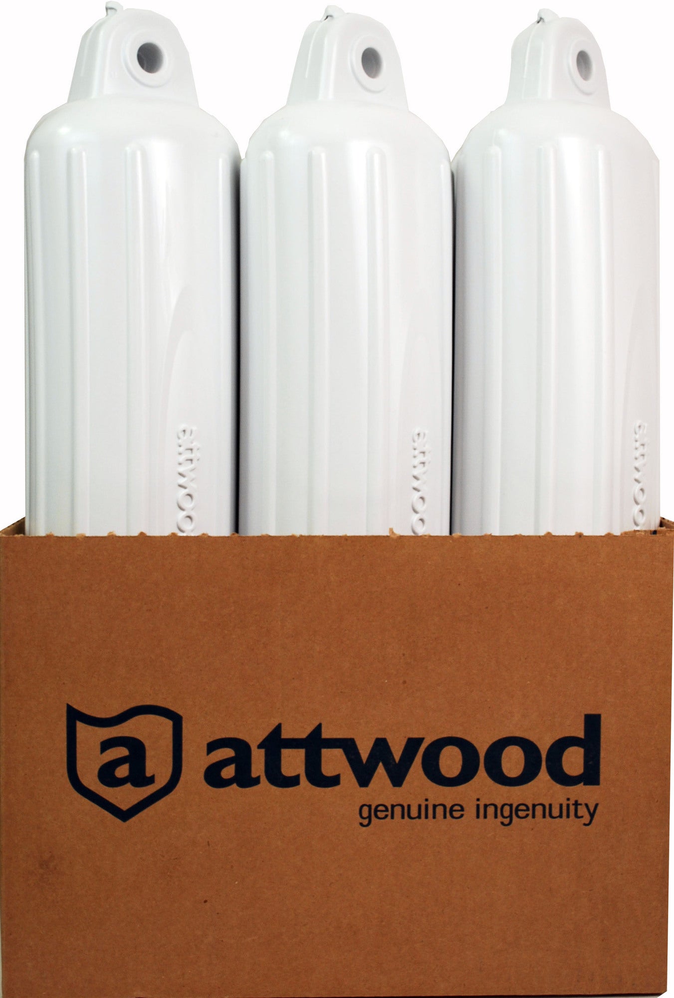 Attwood 9356D1 Softside Oval Boat Fender 6"X24" White