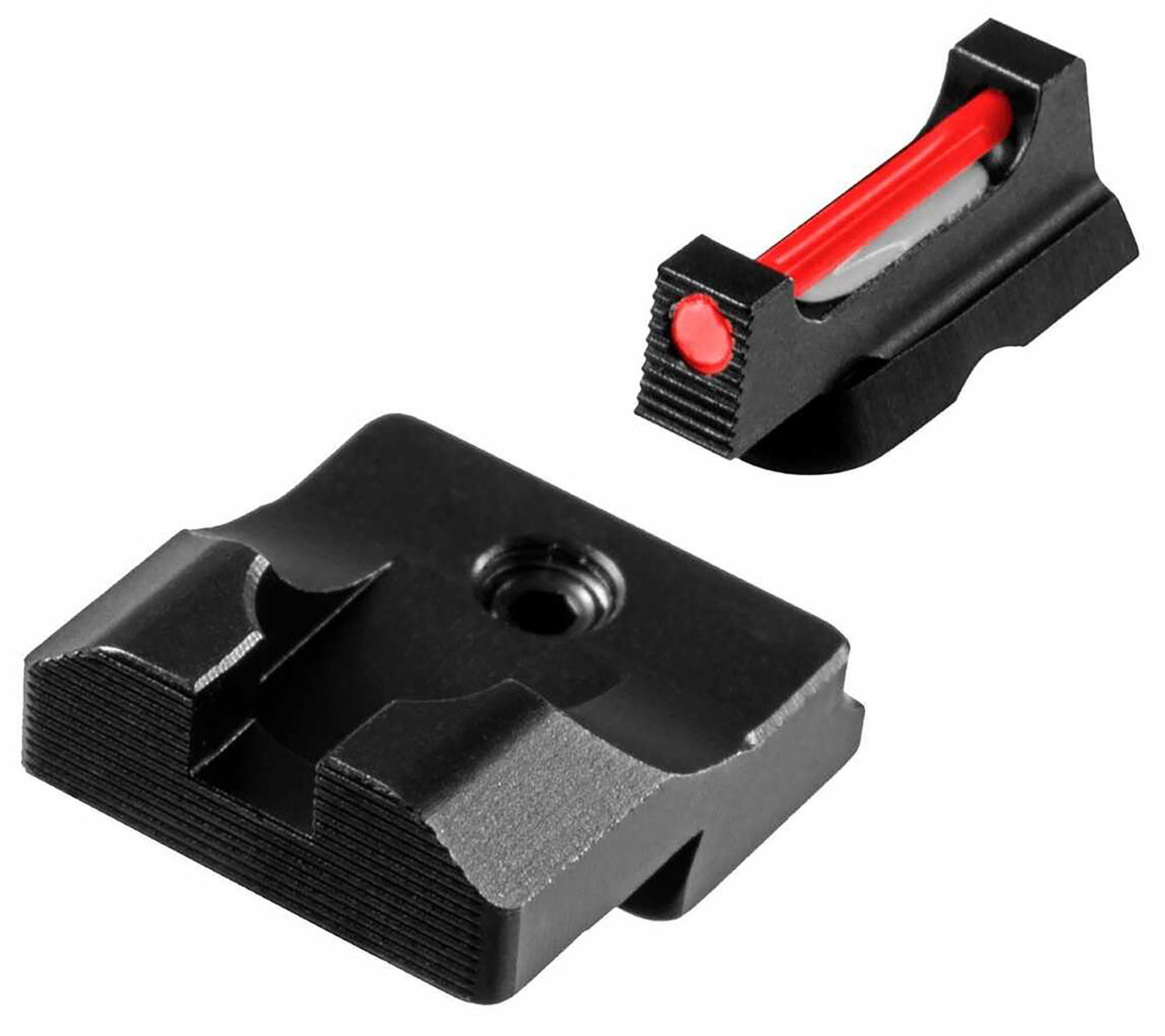 TruGlo TGTG132CZ Fiber-Optic Pro Black | Red Fiber Optic Front Sight Black Rear Sight