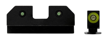 XS Sights GLR014P6G R3D Night Sights Fits Glock Black | Green Tritium Green Outline Front Sight Green Tritium Rear Sight