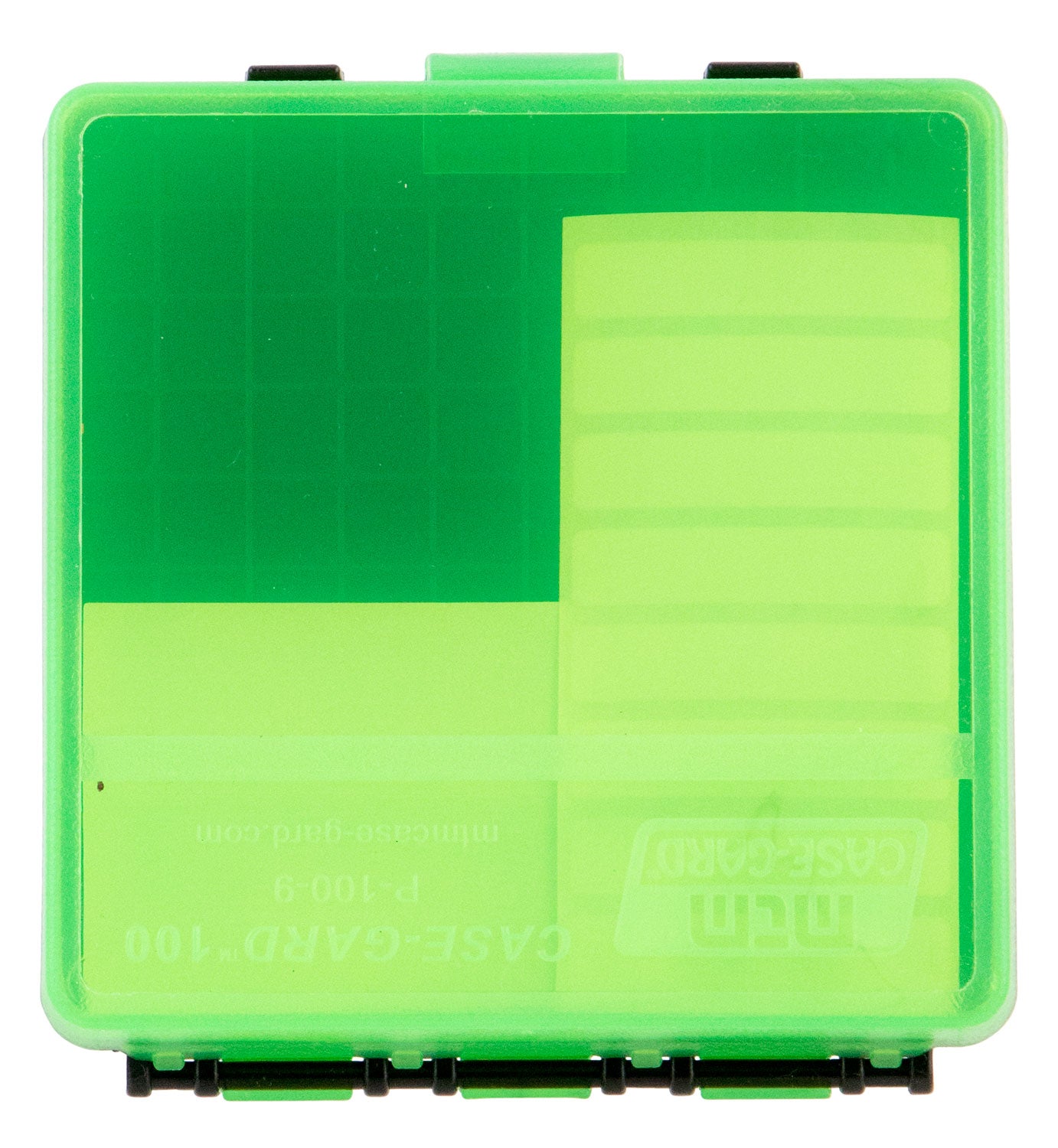 MTM P-100-9-16T Case-Gard Ammo Box 100 Round Flip-Top 9mm 380 ACP