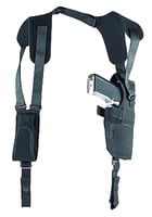 Uncle Mikes 83021 Sidekick Vertical Shoulder Holster Shoulder Size 02 Black Cordura Harness Fits Med/Large DA Revolver Fits 3-4" Barrel Right Hand