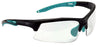 Walkers GWPTLSGLCLR Sport Glasses Adult Clear Lens Polycarbonate Black With Teal Accents Frame