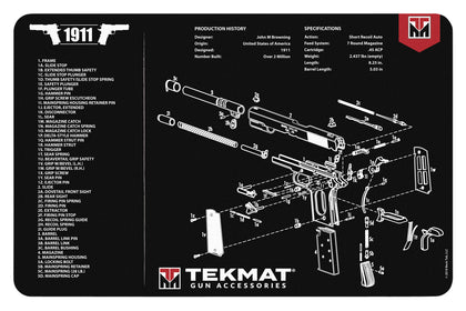 TekMat TEKR171911 1911 Cleaning Mat 1911 Parts Diagram Illustration 15
