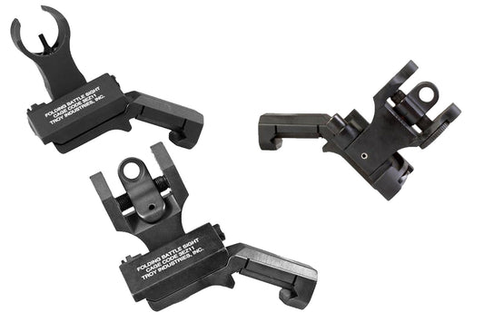 Troy Ind SSIG45SHRBT00 45 Degree BattleSight Set- HK Front & Round Rear Black Hardcoat Anodized