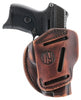 1791 Gunleather 3WH1VTGA 3-Way IWB/OWB Size 01 Vintage Leather Belt Loop Fits 1911 3-4" Ambidextrous Hand