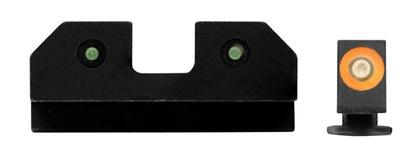 XS Sights GLR014P6N R3D Night Sights Fits Glock Black | Green Tritium Orange Outline Front Sight Green Tritium Rear Sight