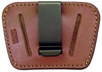 PSP 036 Belt Slide IWB/OWB Tan Leather Belt Clip/Slide Fits Small/Med Semi-Auto Ambidextrous