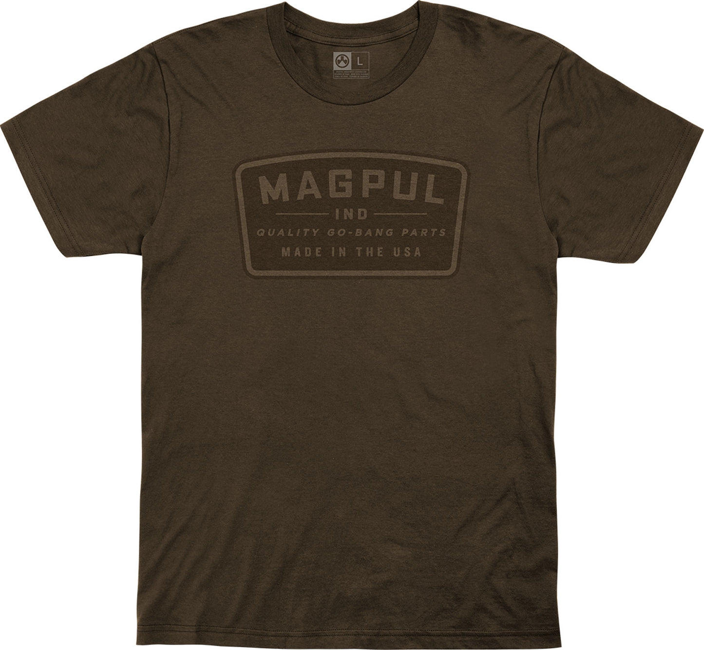 Magpul MAG1111-200-S Go Bang Parts Brown Cotton Short Sleeve Small