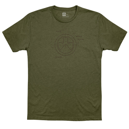 Magpul MAG1118-317-S Engineered CVC OD Green Cotton/Polyester Short Sleeve Small