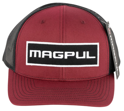 Magpul MAG1104-604 Wordmark Patch Trucker Hat Cardinal/Black