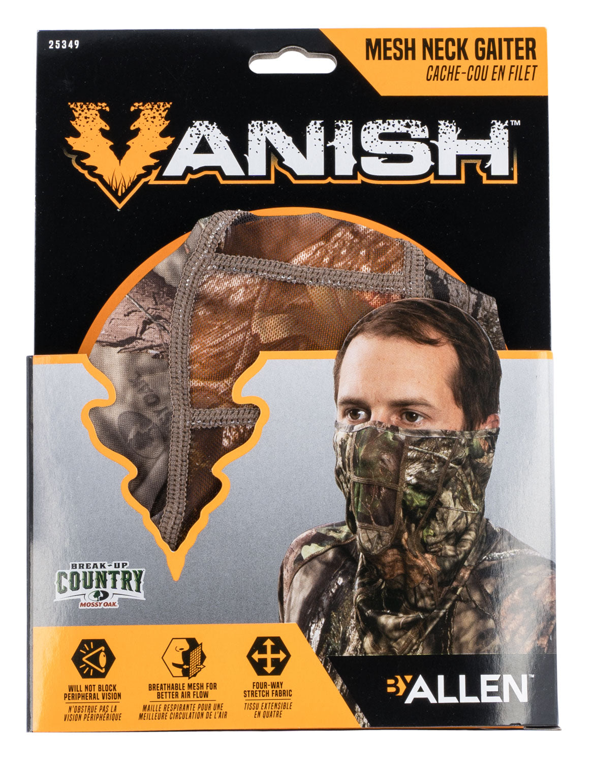 Vanish 25349 Neck Gaiter Mossy Oak Break-Up Country Mesh OSFA