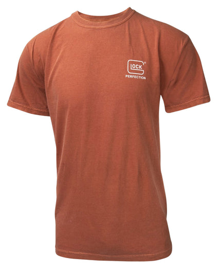 Glock AA75112 Carry With Confidence Rust Orange Cotton Short Sleeve Small