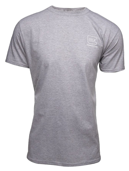 Glock AA75117 Pursuit Of Perfection Heather Gray Cotton/Polyester Short Sleeve Small