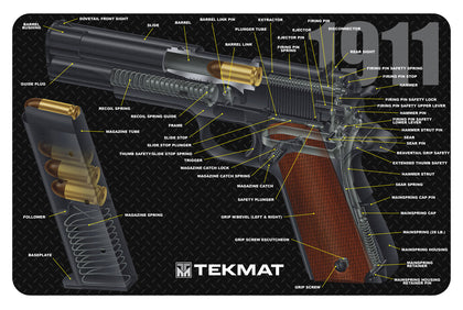 TekMat TEKR171911CA 1911 3D Cutaway Cleaning Mat 11