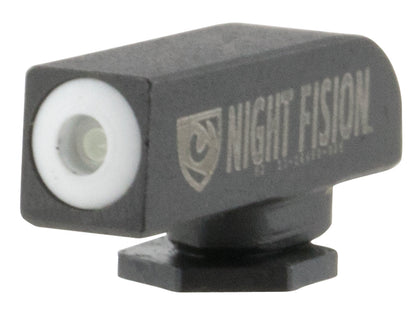 Night Fision GLK000001WGX Tritium Front Sight Fixed White Ring/Black Frame, Compatible W/Glock 17/19/34/43/48 Post Mount