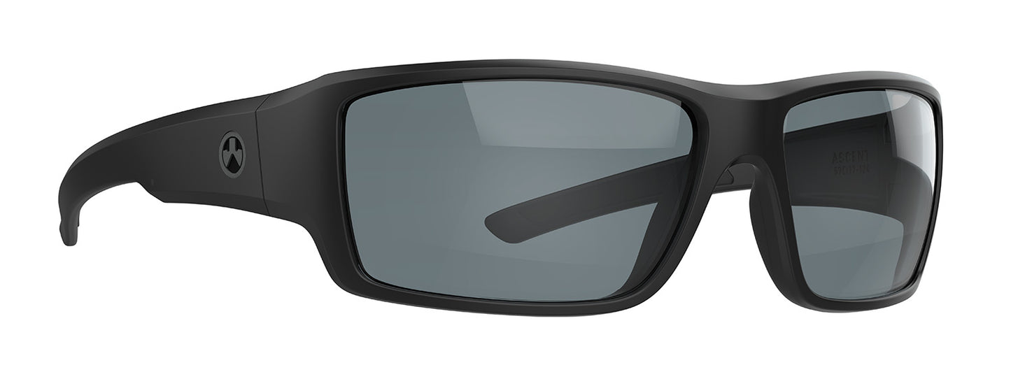 Magpul MAG1132-0-001-1100 Ascent Eyewear Adult Gray Lens Scratch Resistant Black Frame