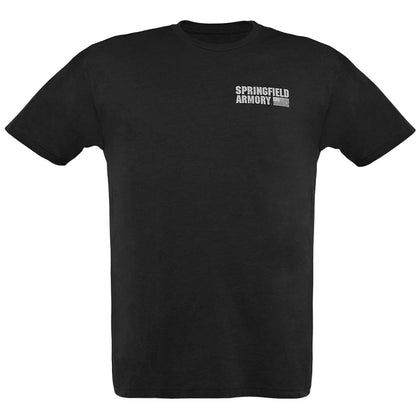 Springfield Armory GEP1670S Defend Your Legacy Mens Black Cotton/Polyester Short Sleeve Small