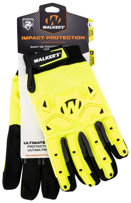 Walkers GWPSFHVFFPUIL2MD Cold Weather Impact Protection Black/Yellow Synthetic Leather Medium