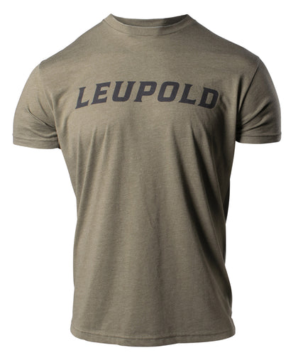 Leupold 180234 Wordmark Military Green Cotton/Polyester Short Sleeve Medium
