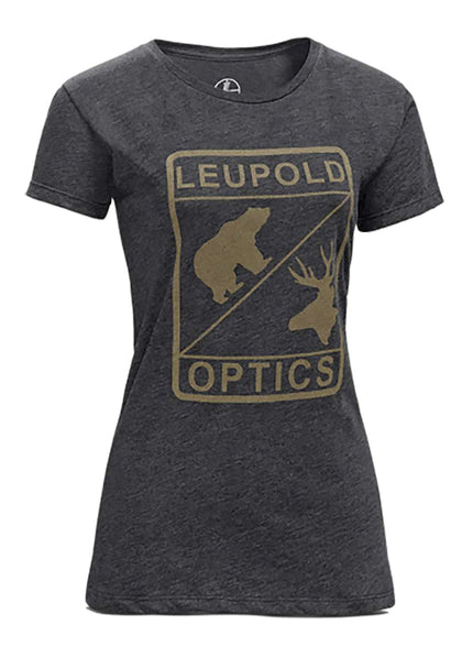 Leupold 170559 L Optics Womens Graphite Cotton/Polyester Short Sleeve Medium