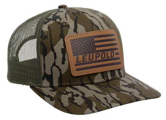 Leupold 172600 Trucker Green/Bottomland Camo Semi-Structured American Flag Patch