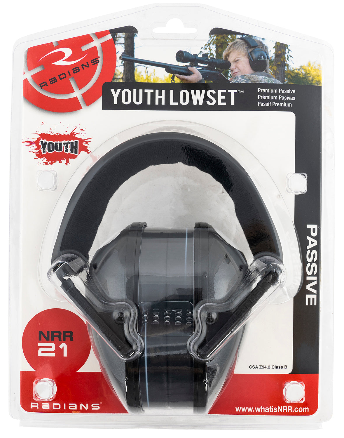 RADIANS X-SM CMPCT LOWSET EARMUFF BK