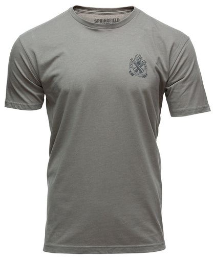 Springfield Armory GEP7122S Out West Mens Stone Gray Cotton/Polyester Short Sleeve Small