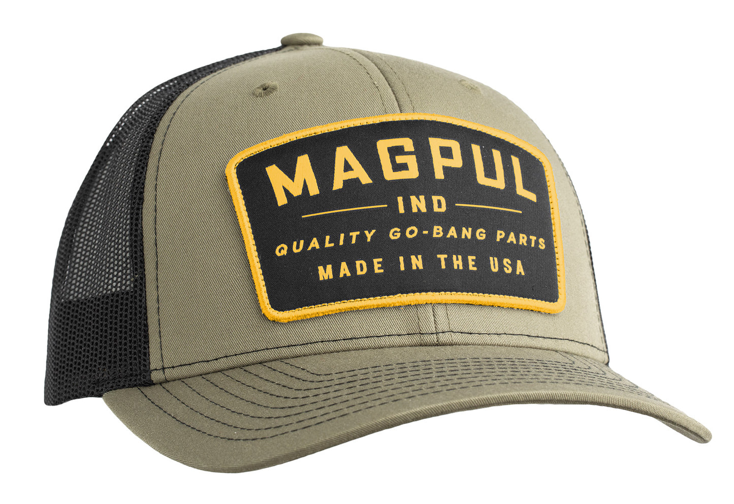 Magpul MAG1102-031 Go Bang Trucker Hat Heather Gray/Black Adjustable Snapback OSFA Structured