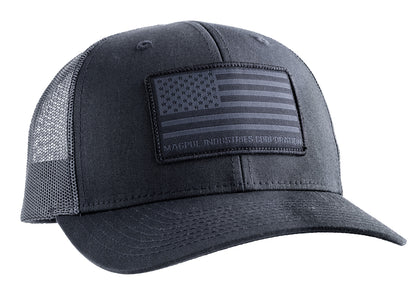 Magpul MAG1215-001 Standard Black Adjustable Snapback OSFA Structured Woven American Flag Patch