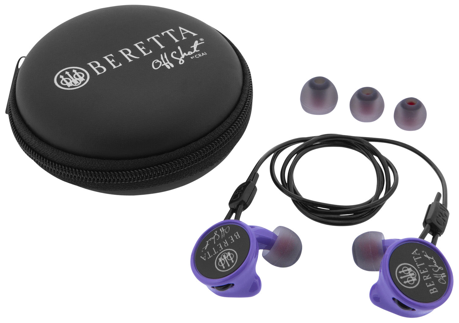 Beretta USA CF081A215603A5 Mini Headset Comfort Plus Silicone Ear Piece 32 DB In The Ear Purple/Black