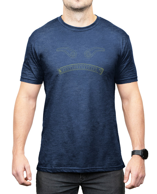 Magpul MAG1268411S Magmouth Navy Heather Cotton/Polyester Short Sleeve Small