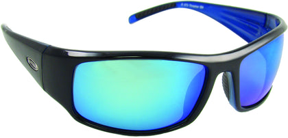 Sea Striker 273 Thresher Sunglasses Black/Blue Mirror Lenses Polarized