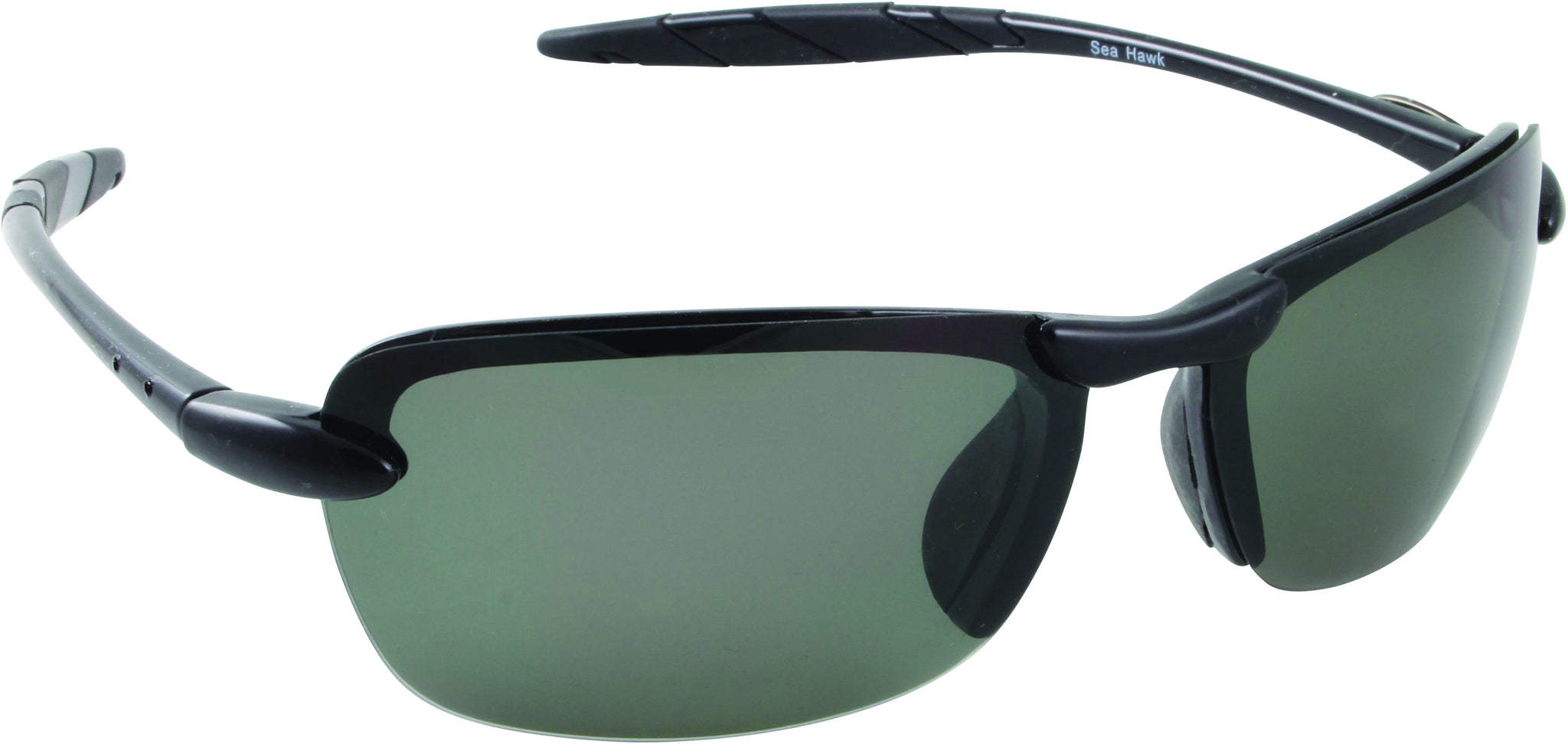 Sea Striker 224 Sea Hawk Sunglasses Black Frame/Grey Mirror Polarized