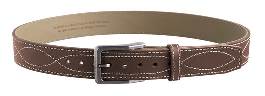 MAG1276-001-32 Tejas EL Pistolero Chocolate Brown Bull Hide 32" 1.50" Wide Buckle Closure