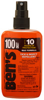 Bens 00067080 100 Odorless Scent 3.40 Oz Spray Repels Ticks & Biting Insects Effective Up To 10 Hrs