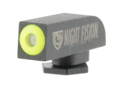 Night Fision GLK000001YGX Tritium Front Sight Fixed Yellow Ring/Black Frame, Compatible W/Glock 17/19/34/43/48 Post Mount