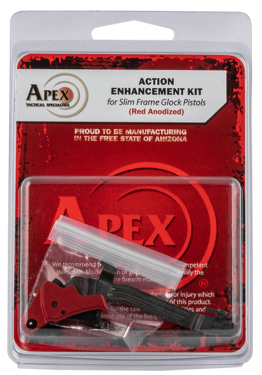 Apex Tactical 102157 Action Enhancement Black/Red Drop-In Trigger, Compatible W/ Glock 43/43X/48 Right Hand