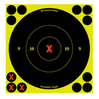 Birchwood Casey 34315 Shoot-N-C Reactive Target Black/Yellow Self-Adhesive Paper Air/Rimfire Rifle Chartreuse 12 Targets Includes Pasters